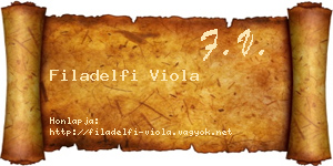 Filadelfi Viola névjegykártya